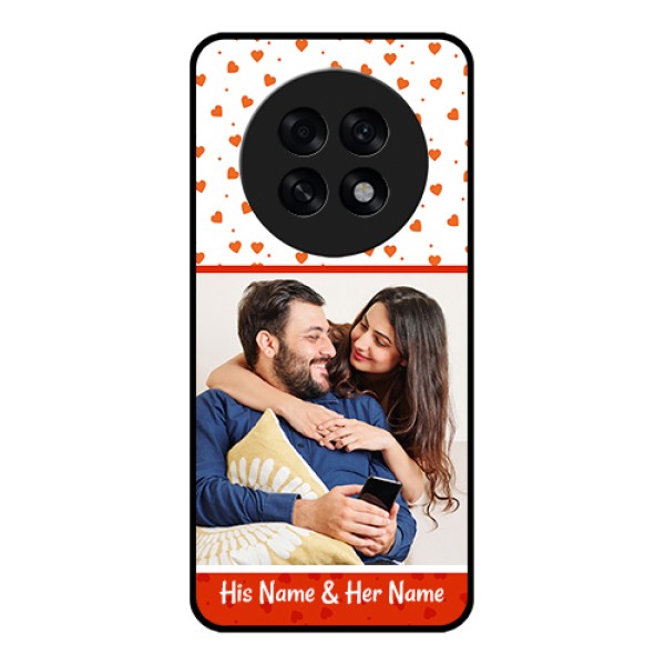 Oppo F31 Pro Plus 5G Custom Glass Phone Case - Orange Love Symbol Design Oppo F31 Pro Plus 5G Custom Glass Phone Case - Orange Love Symbol Design