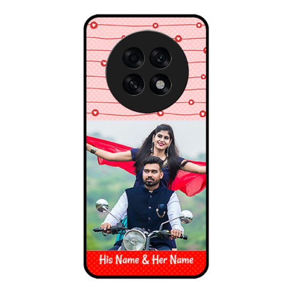 Oppo F31 Pro Plus 5G Custom Glass Phone Case - Red Pattern Case Design