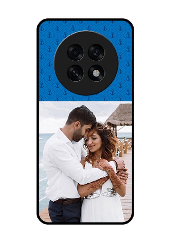 Oppo F31 Pro Plus 5G Custom Glass Phone Case - Blue Anchors Design
