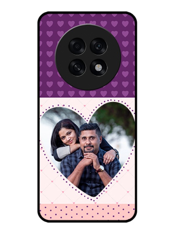 Custom Oppo F31 Pro Plus 5G Custom Glass Phone Case - Violet Love Dots Design
