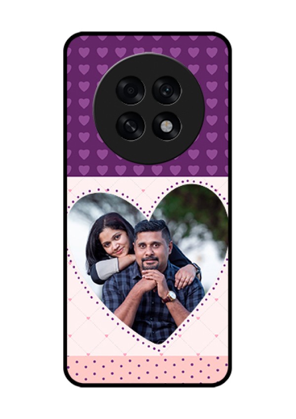 Oppo F31 Pro Plus 5G Custom Glass Phone Case - Violet Love Dots Design