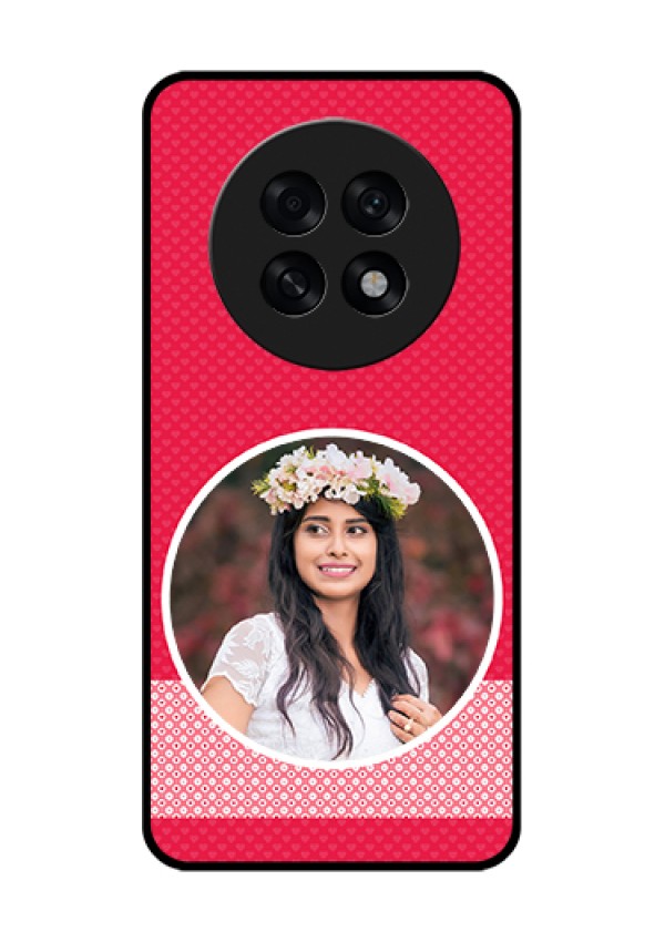 Oppo F31 Pro Plus 5G Custom Glass Phone Case - Pink Color Pattern Design