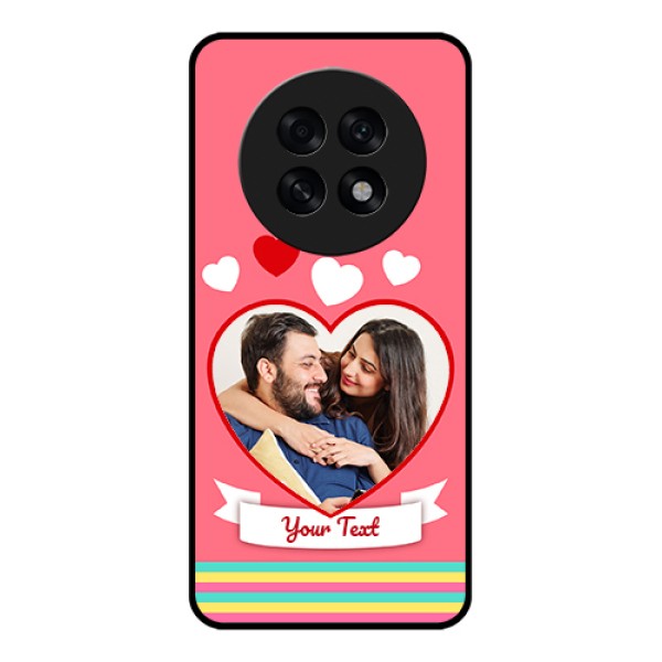 Oppo F31 Pro Plus 5G Custom Glass Phone Case - Love Shapes Doodle Design
