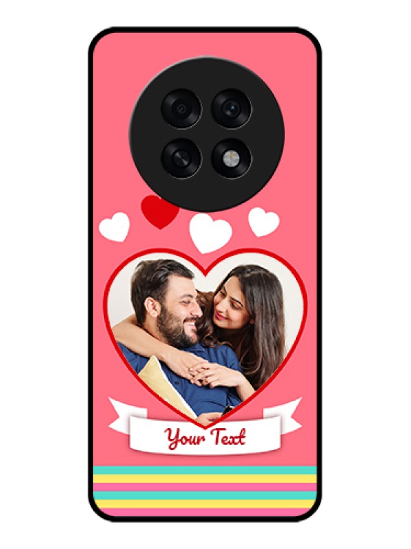Custom Oppo F31 Pro Plus 5G Custom Glass Phone Case - Love Shapes Doodle Design