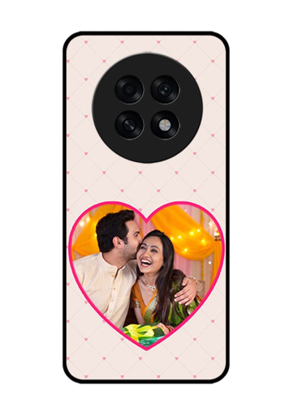 Oppo F31 Pro Plus 5G Custom Glass Phone Case - Heart Shape Design