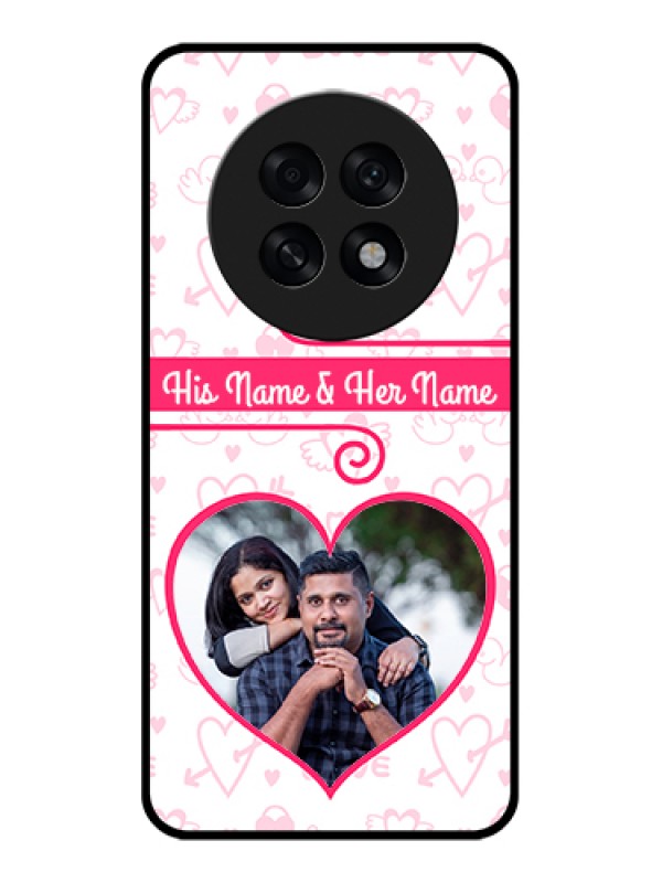 Custom Oppo F31 Pro Plus 5G Custom Glass Phone Case - Heart Shape Love Design