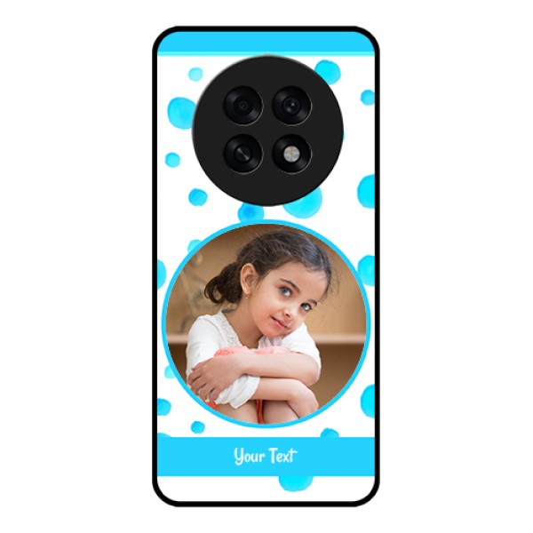 Oppo F31 Pro Plus 5G Custom Glass Phone Case - Blue Bubbles Pattern Design