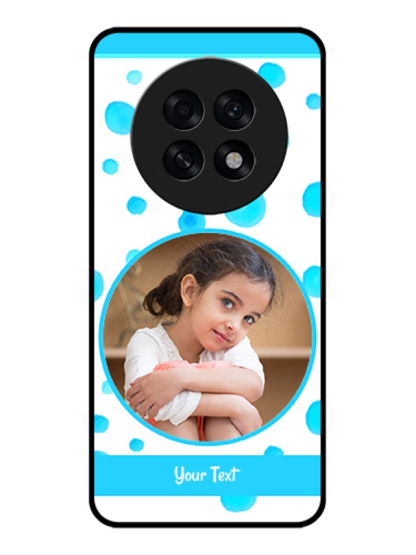 Custom Oppo F31 Pro Plus 5G Custom Glass Phone Case - Blue Bubbles Pattern Design