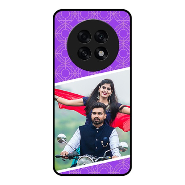 Oppo F31 Pro Plus 5G Custom Glass Phone Case - Violet Color Pattern Design