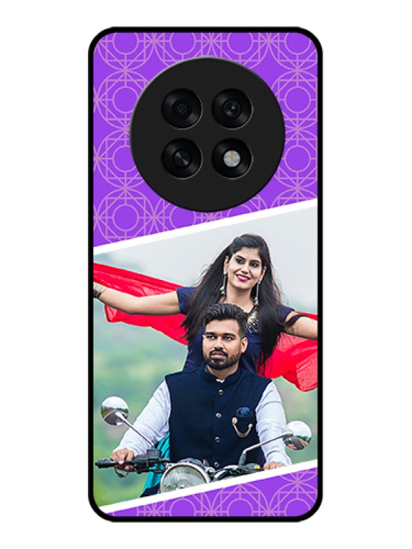 Custom Oppo F31 Pro Plus 5G Custom Glass Phone Case - Violet Color Pattern Design
