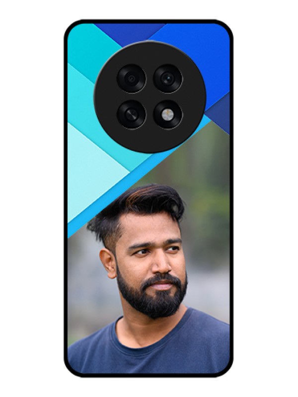 Custom Oppo F31 Pro Plus 5G Custom Glass Phone Case - Blue Pattern Design
