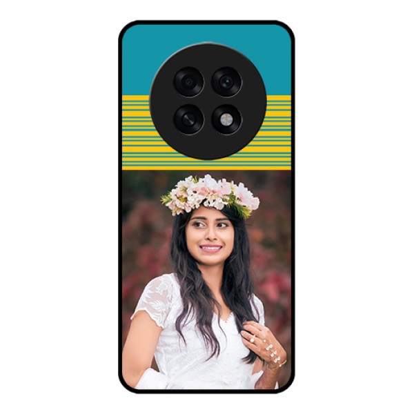 Oppo F31 Pro Plus 5G Custom Glass Phone Case - Yellow & Blue Design
