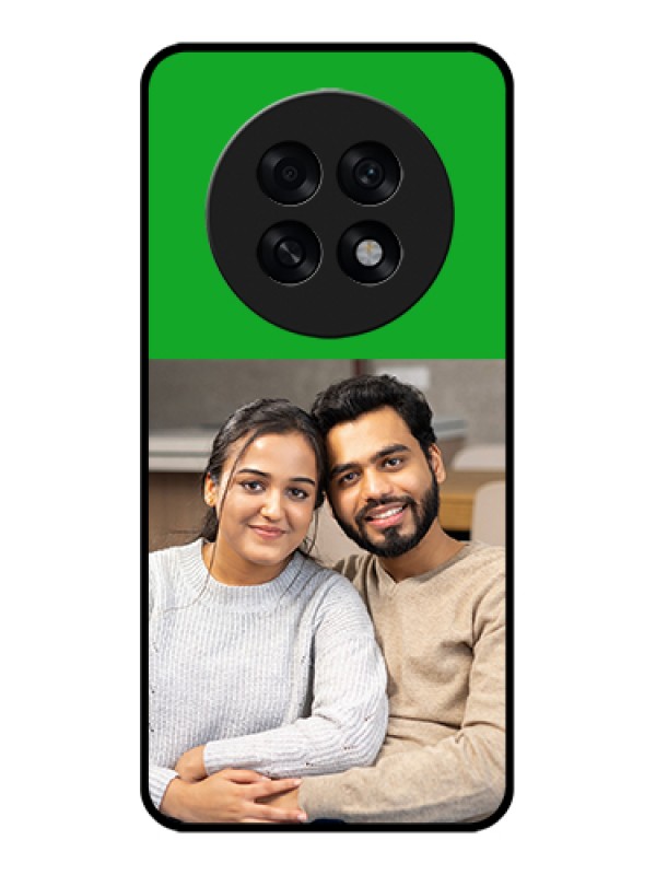 Custom Oppo F31 Pro Plus 5G Custom Glass Phone Case - Green Pattern Design