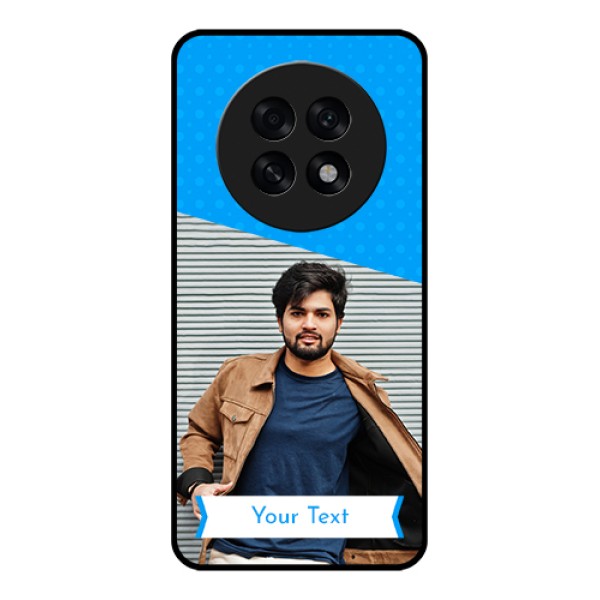 Oppo F31 Pro Plus 5G Custom Glass Phone Case - Simple Blue Color Design