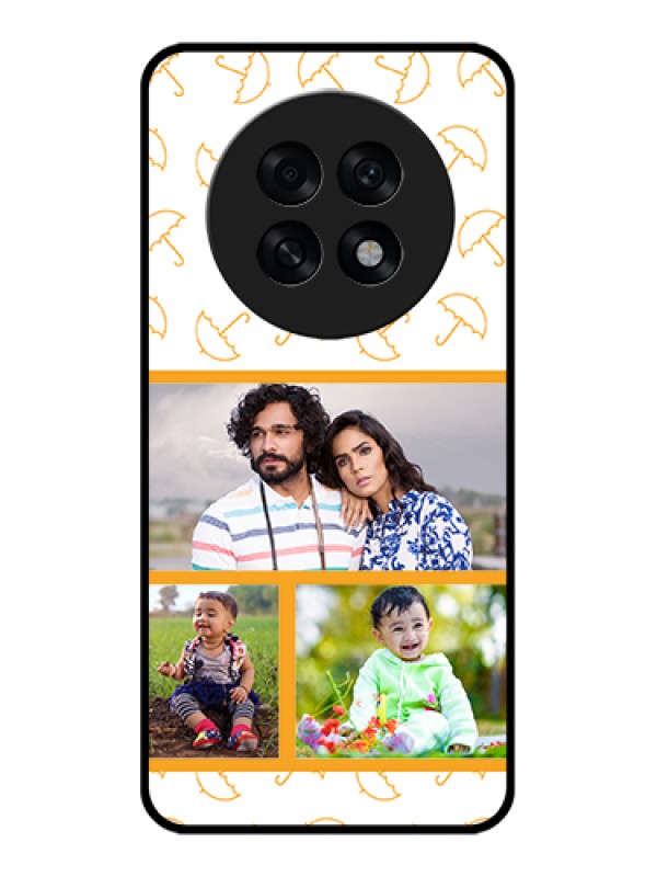 Custom Oppo F31 Pro Plus 5G Custom Glass Phone Case - Yellow Pattern Design