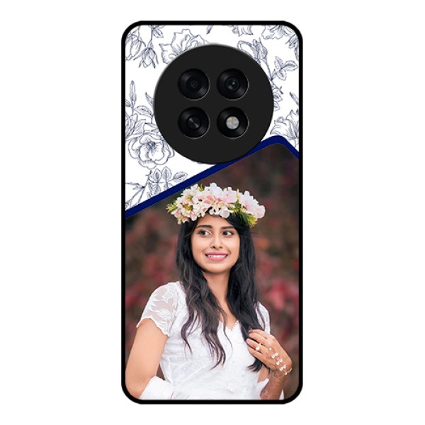 Oppo F31 Pro Plus 5G Custom Glass Phone Case - Classy Floral Design