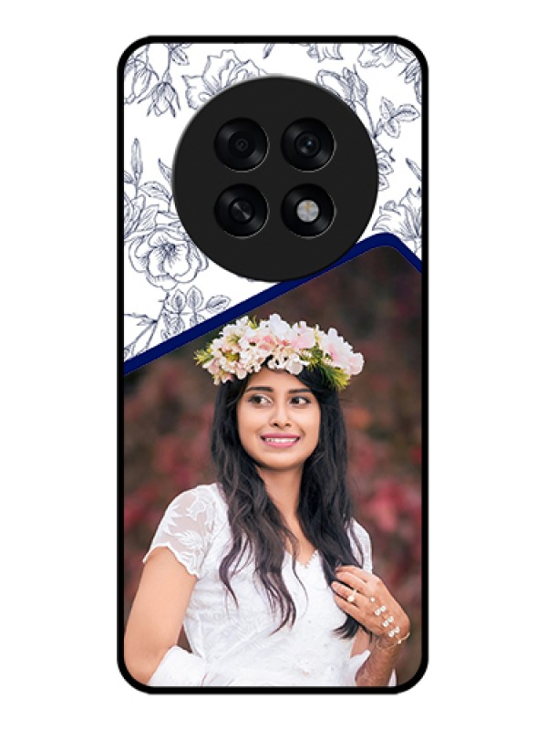 Custom Oppo F31 Pro Plus 5G Custom Glass Phone Case - Classy Floral Design
