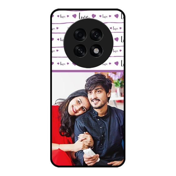 Oppo F31 Pro Plus 5G Custom Glass Phone Case - Couples Heart Design