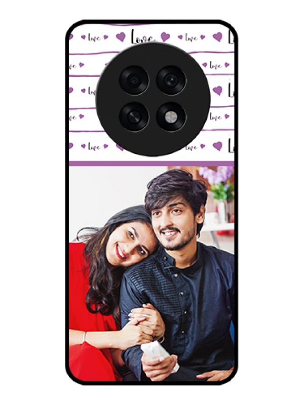 Custom Oppo F31 Pro Plus 5G Custom Glass Phone Case - Couples Heart Design