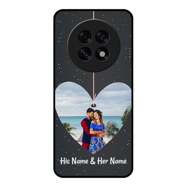 Oppo F31 Pro Plus 5G Custom Glass Phone Case - Hanging Heart Design