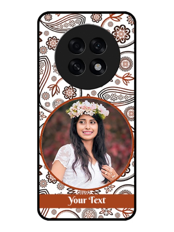 Custom Oppo F31 Pro Plus 5G Custom Glass Phone Case - Abstract Flower Design