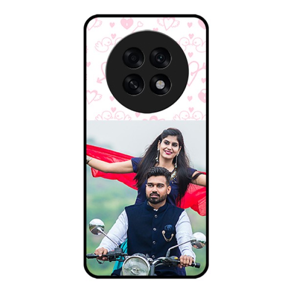 Oppo F31 Pro Plus 5G Custom Glass Phone Case - Pink Flying Heart Design Oppo F31 Pro Plus 5G Custom Glass Phone Case - Pink Flying Heart Design
