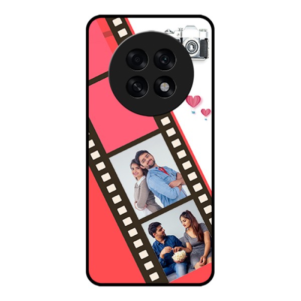 Oppo F31 Pro Plus 5G Custom Glass Phone Case - 3 Image Holder With Film Reel