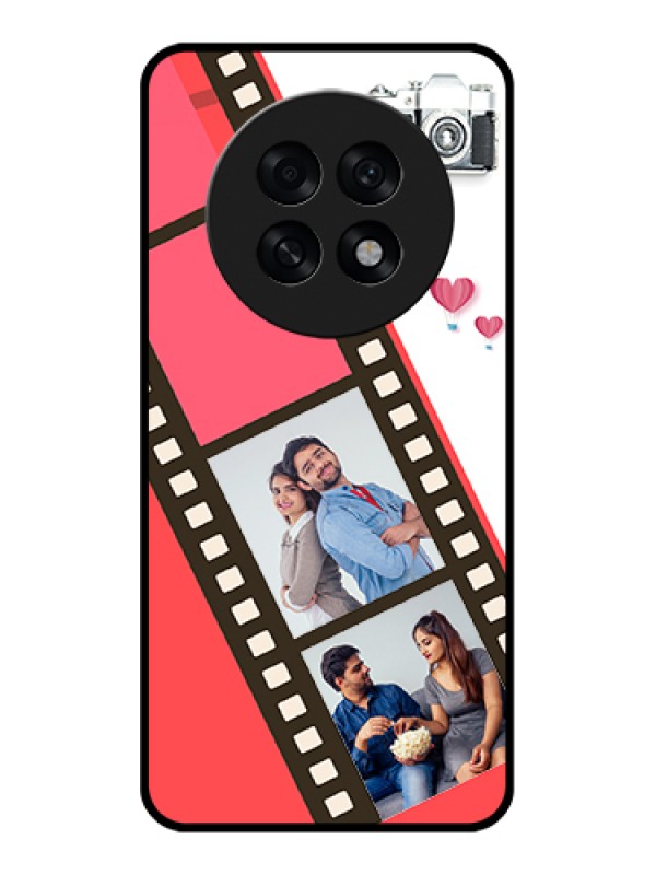 Custom Oppo F31 Pro Plus 5G Custom Glass Phone Case - 3 Image Holder With Film Reel