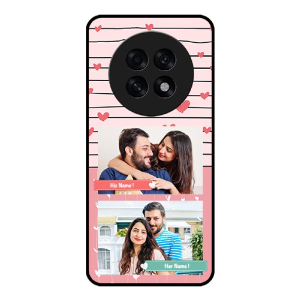 Oppo F31 Pro Plus 5G Custom Glass Phone Case - Photo With Heart Design