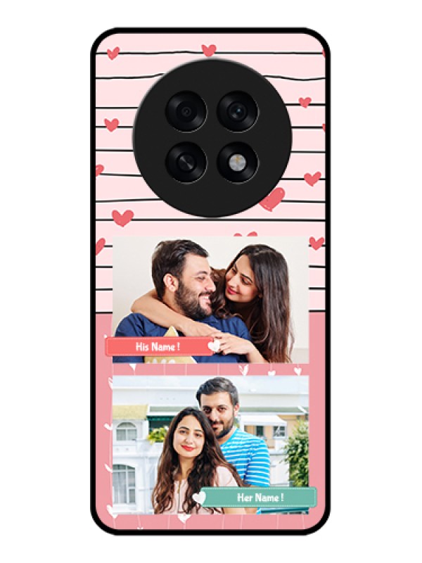 Custom Oppo F31 Pro Plus 5G Custom Glass Phone Case - Photo With Heart Design
