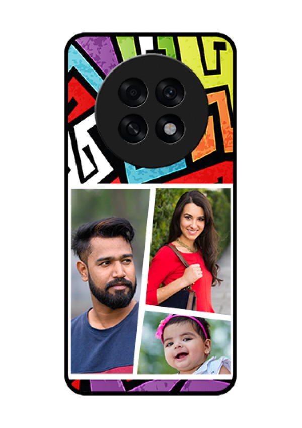 Oppo F31 Pro Plus 5G Custom Glass Phone Case - Graffiti Pattern Design