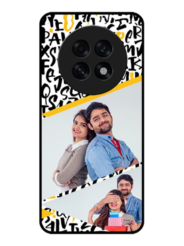 Custom Oppo F31 Pro Plus 5G Custom Glass Phone Case - Letters Pattern Design