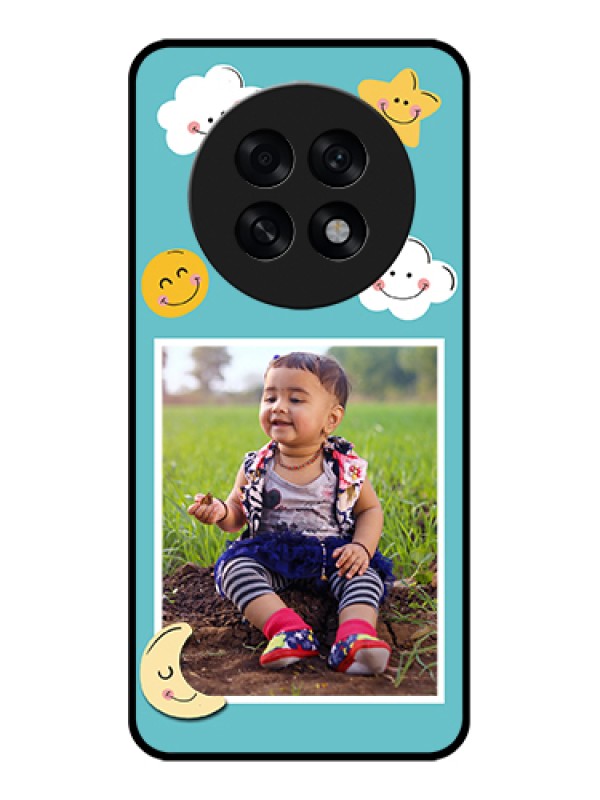 Custom Oppo F31 Pro Plus 5G Custom Glass Phone Case - Smiley Kids Stars Design