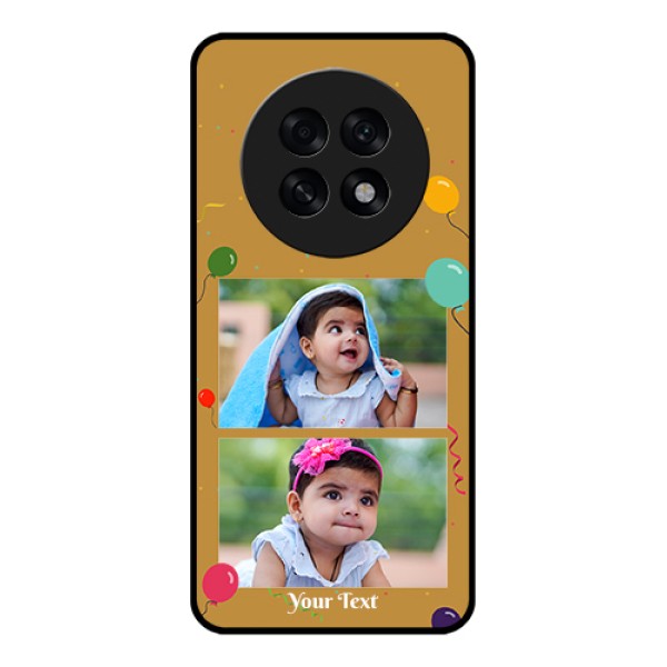 Oppo F31 Pro Plus 5G Custom Glass Phone Case - Image Holder With Birthday Celebrations Design Oppo F31 Pro Plus 5G Custom Glass Phone Case - Image Holder With Birthday Celebrations Design