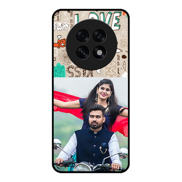Oppo F31 Pro Plus 5G Custom Glass Phone Case - Love Doodle Pattern
