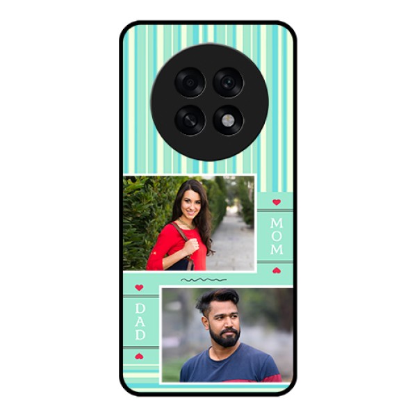 Oppo F31 Pro Plus 5G Custom Glass Phone Case - Mom & Dad Pic Design