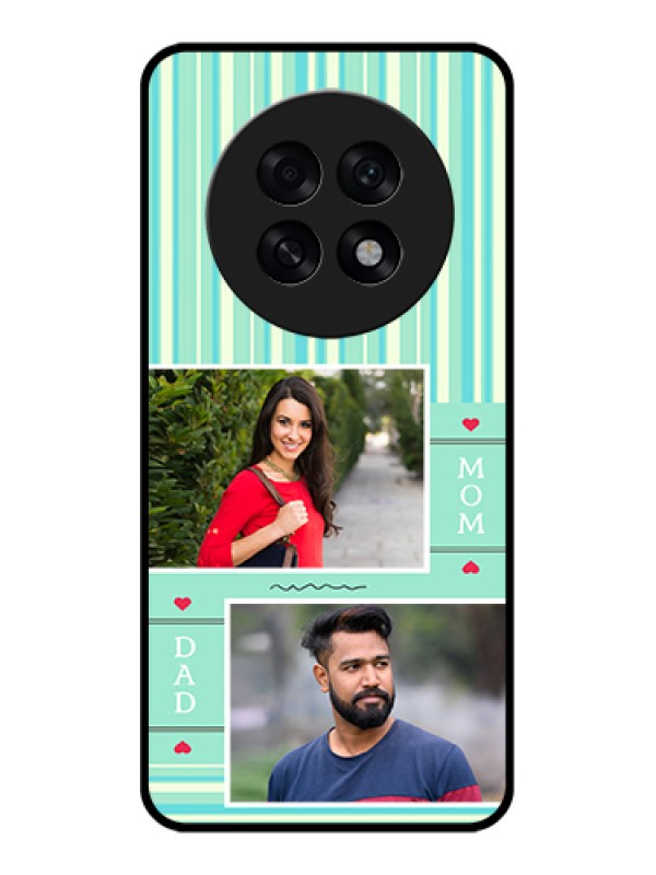 Custom Oppo F31 Pro Plus 5G Custom Glass Phone Case - Mom & Dad Pic Design