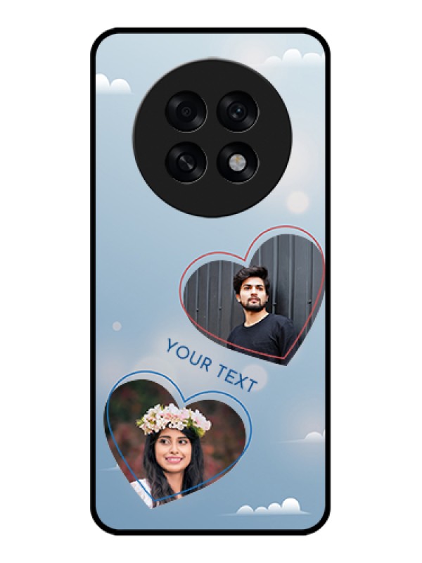 Custom Oppo F31 Pro Plus 5G Custom Glass Phone Case - Blue Color Couple Design