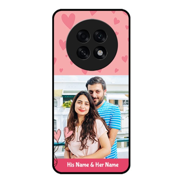 Oppo F31 Pro Plus 5G Custom Glass Phone Case - Love Design Peach Color Oppo F31 Pro Plus 5G Custom Glass Phone Case - Love Design Peach Color