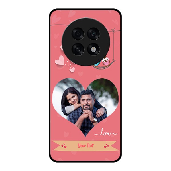 Oppo F31 Pro Plus 5G Custom Glass Phone Case - Peach Color Love Design Oppo F31 Pro Plus 5G Custom Glass Phone Case - Peach Color Love Design