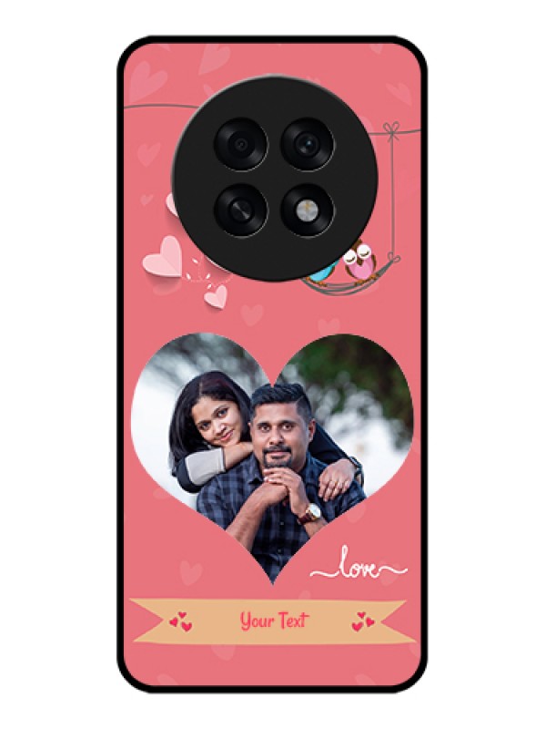 Custom Oppo F31 Pro Plus 5G Custom Glass Phone Case - Peach Color Love Design