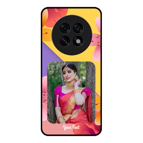 Oppo F31 Pro Plus 5G Custom Glass Phone Case - 3 Image With Vintage Floral Design Oppo F31 Pro Plus 5G Custom Glass Phone Case - 3 Image With Vintage Floral Design