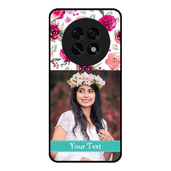 Oppo F31 Pro Plus 5G Custom Glass Phone Case - Water Colors Floral Design Oppo F31 Pro Plus 5G Custom Glass Phone Case - Water Colors Floral Design