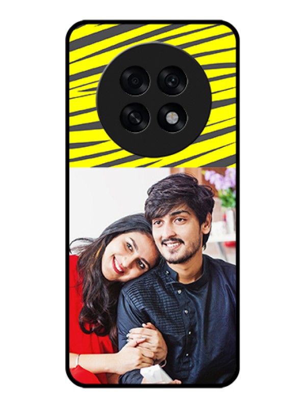 Custom Oppo F31 Pro Plus 5G Custom Glass Phone Case - Yellow Abstract Design