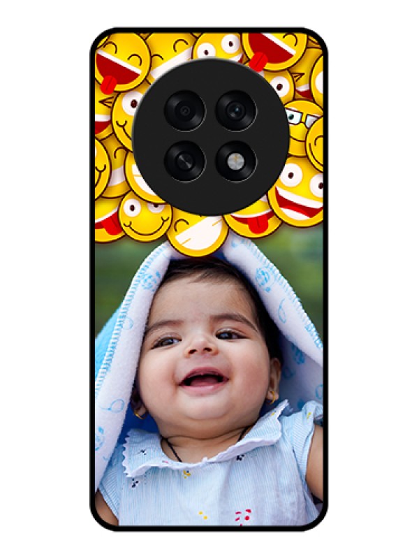 Custom Oppo F31 Pro Plus 5G Custom Glass Phone Case - With Smiley Emoji Design