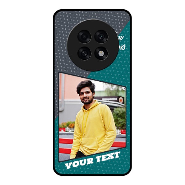 Oppo F31 Pro Plus 5G Custom Glass Phone Case - Background Pattern Design With Quote
