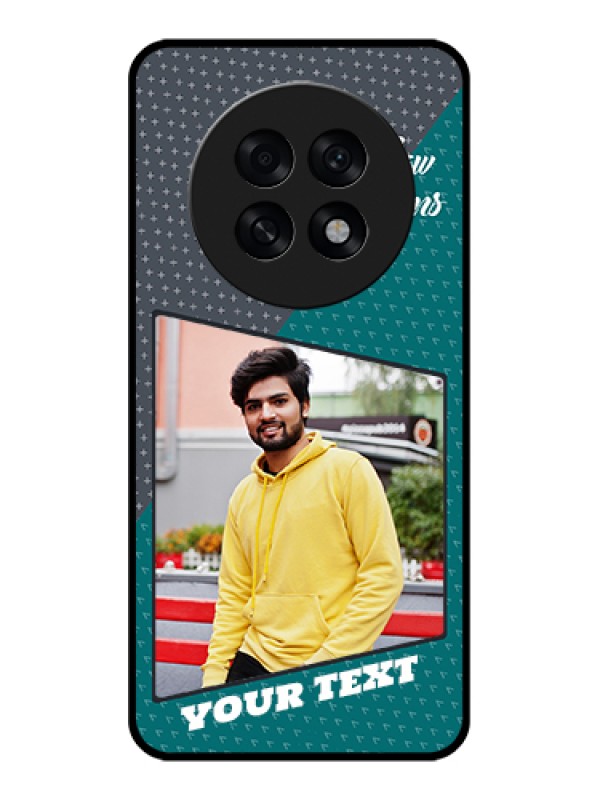 Custom Oppo F31 Pro Plus 5G Custom Glass Phone Case - Background Pattern Design With Quote