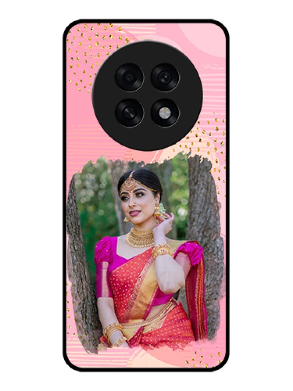 Custom Oppo F31 Pro Plus 5G Custom Glass Phone Case - Gold Glitter Splash Design