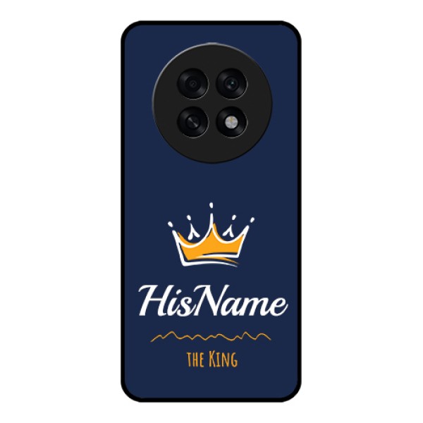 Oppo F31 Pro Plus 5G Custom Glass Phone Case - King With Name Design