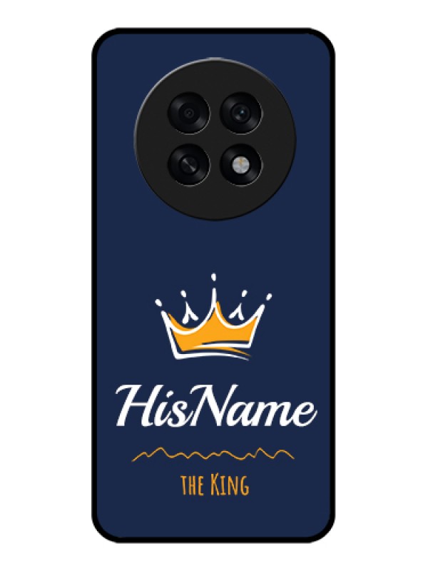 Custom Oppo F31 Pro Plus 5G Custom Glass Phone Case - King With Name Design